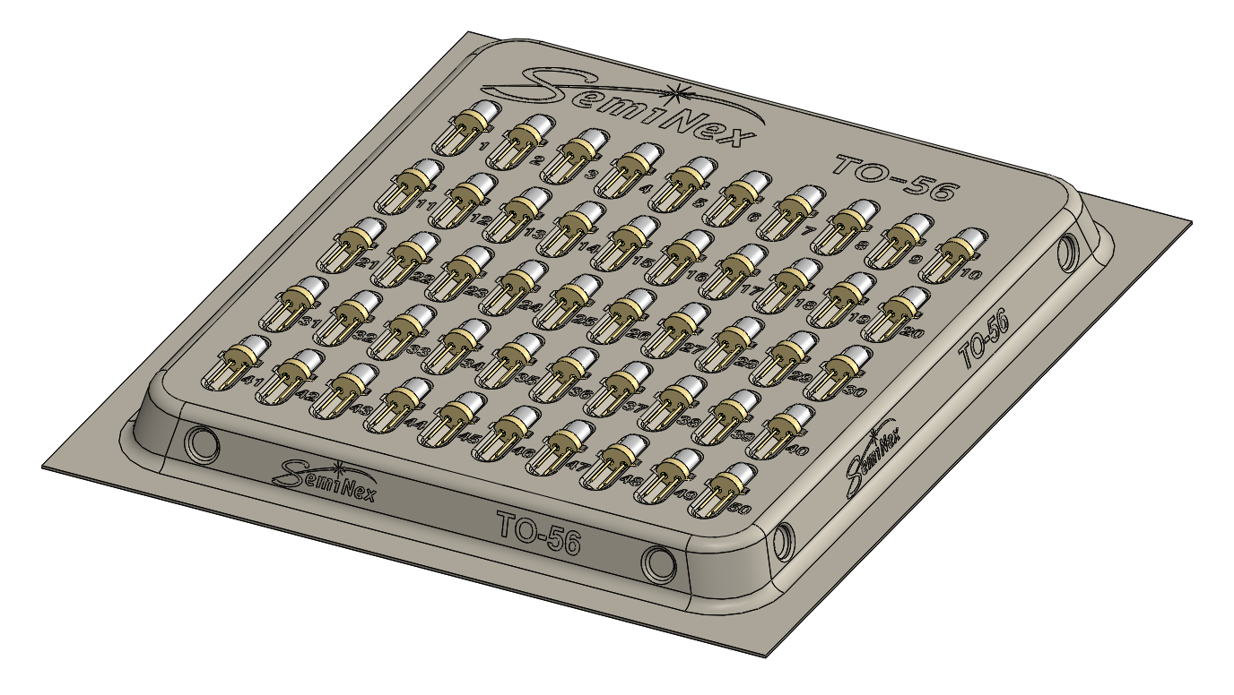 Dimetric No Lid TO56 Capped Tray