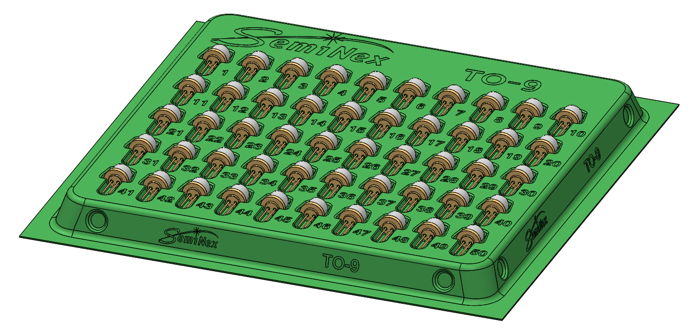 Dimetric No Lid TO9 Capped Tray