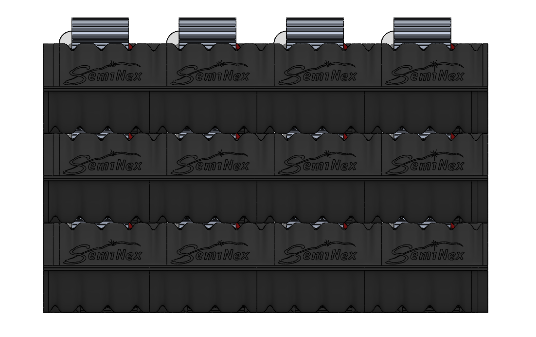 Logo View Stack of Stackable Laser Engine Tray