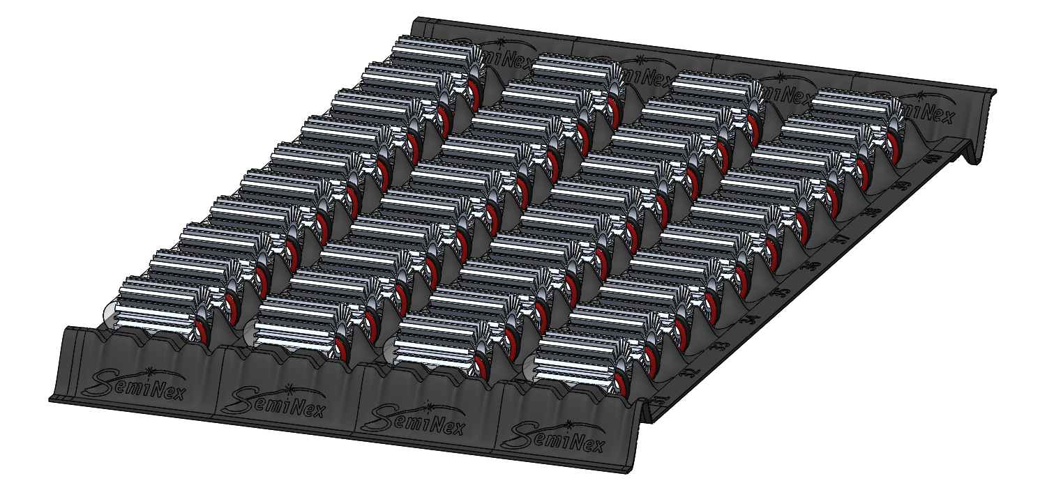 Parts in Trimetric View Stackable Laser Engine Tray