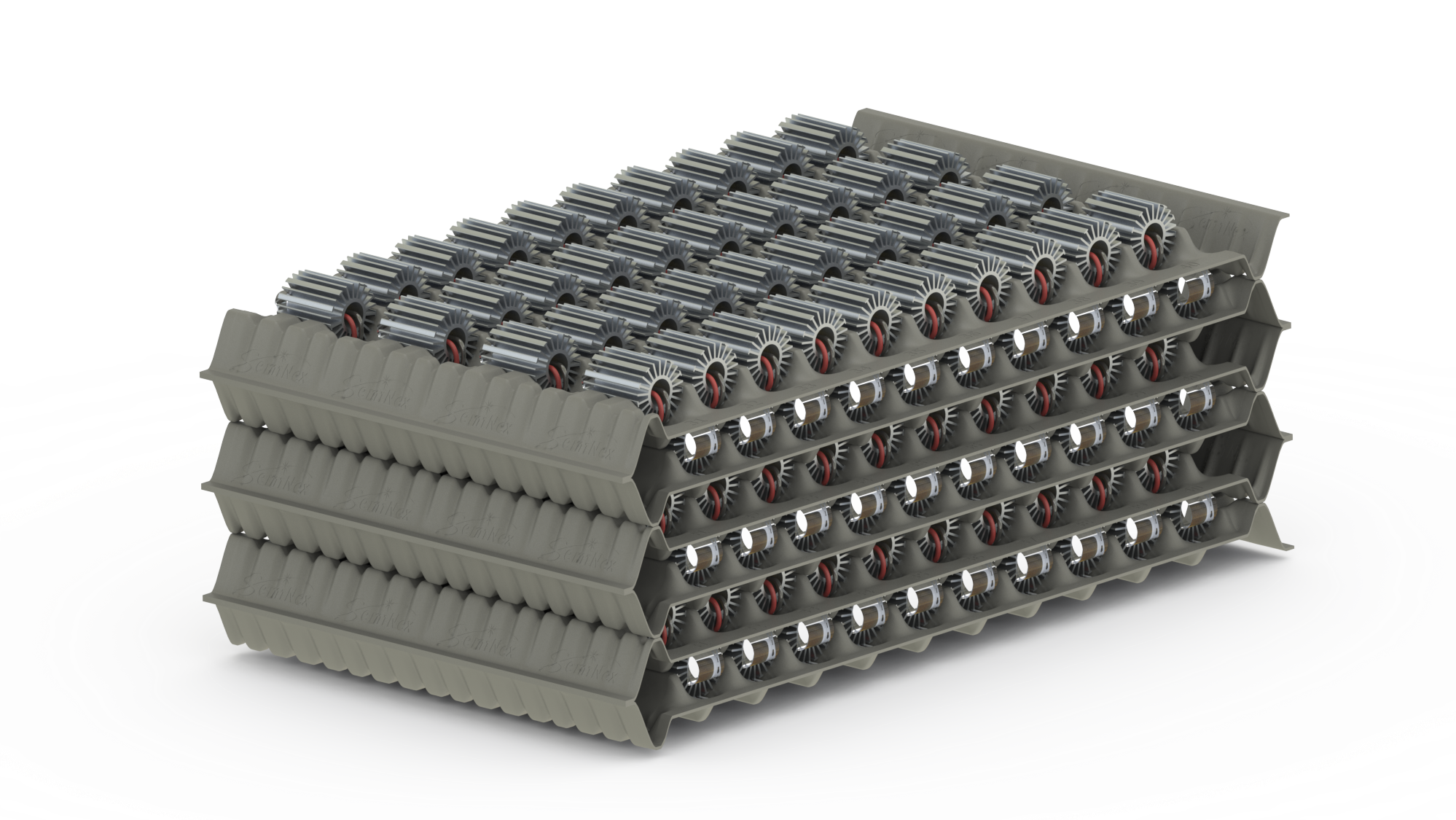 Stacked Laser Engine Tray